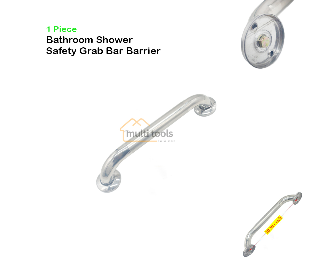 10.5 inch Bathroom Shower Safety Grab Bar Barrier